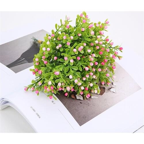 1PCS Artificial Flowers Simulation of Milan grain plastic plant photo props Milan grass fake flower home decoration