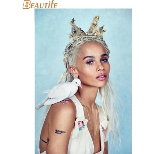 Custom zoe kravitz Poster Home Decoration Fashion Silk Fabric Wall Poster Custom Poster Print More Size