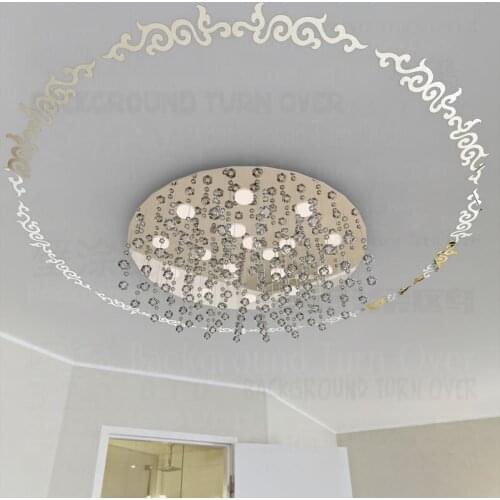 Creative European style acrylic mirror wall stickers on the ceiling decorative wall mirrors mural vintage poster for walls R026