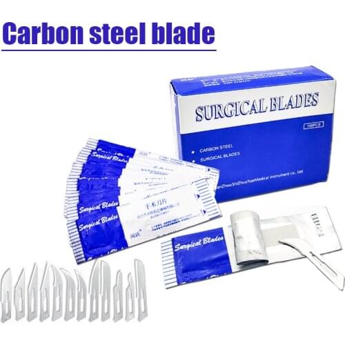 100 pc Carbon Steel Surgical Scalpel Blades DIY Cutting Tool PCB Repair Animal Surgical Knife Dropshiping