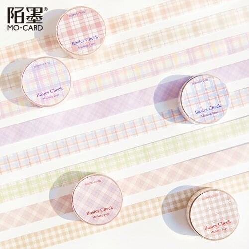 15mm wide Basic grid series 2 Washi Masking Tape Decorative Adhesive Tape DIY Scrapbooking Sticker Label