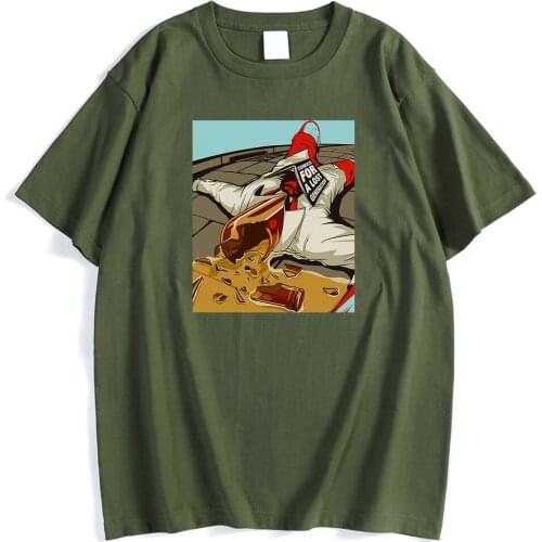 Comics For Alost Broken Butter Man Print Men T-Shirt Street Fit Tshirts Sport High Quality Tshirt Style Oversize Man Tees Shirt