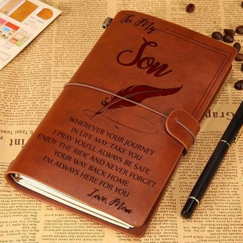 Birthday Gift For Son From Mom Dad Leather Notebook Graduation Gift New Year Present