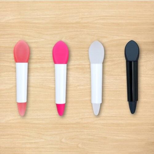 Pink Mini Double-head Silicone Lip Brush Lip Cute Mask Spoon Beauty Tool makeup lipstick brushs Beauty Cosmetics Tools