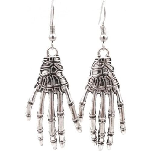 Vintage Dragon Claw Hand Big Hand Pendant Earrings, Fortune Teller Palmistry, Gothic Witch Lady Mysterious Jewelry Gift