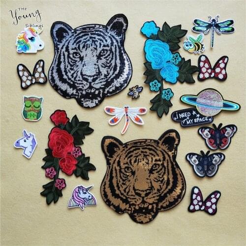 High quality butterfly unicorn Iron On Clothes Patches DIY Embroidery Sewing Stickers DIY Cartoon Hot melt adhesive badge