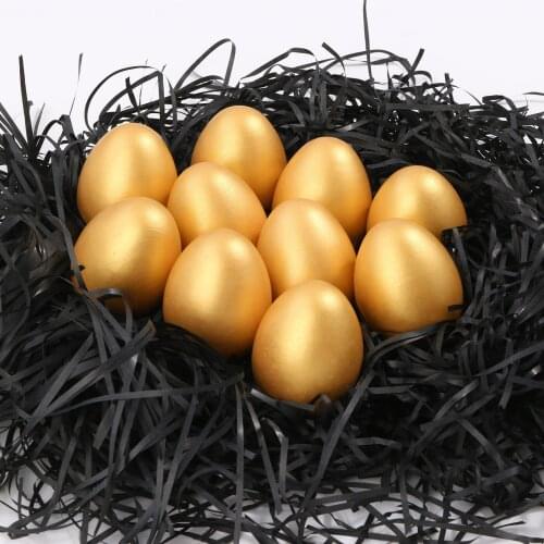 1/5/6/10 Pcs Diy Easter Egg 2.3 Inch Solid Eggs Simulation Gold Color Eggs Wooden Fake Eggs Painted Model Decorative Supplies