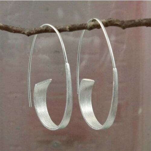 Elegant Fashion Women Gold Silver Color Long Thin Hoop Earring Finish Earrings for Female Wedding Party Brinco Statement Jewelry