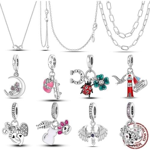 2021 New 925 Sterling Silver CZ Infinite Infinity Forever Necklace for Women Birthday Gift Silver Necklace Fashion Fine Jewelry