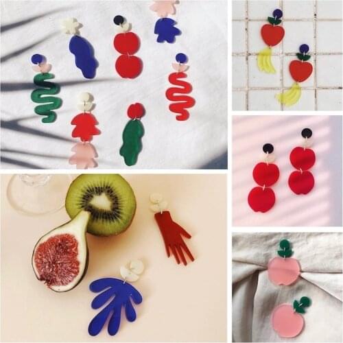 [1] ins Spanish designer with acrylic earrings handmade jewelry material package DIY earrings accessories