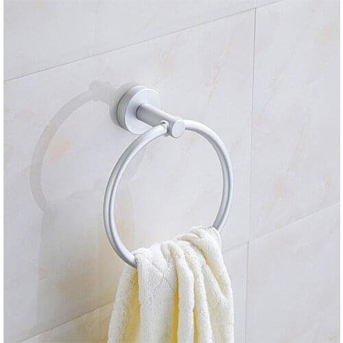 1 Pcs Aluminum Wall-mounted Towel Rings Bathroom Accessories 804716