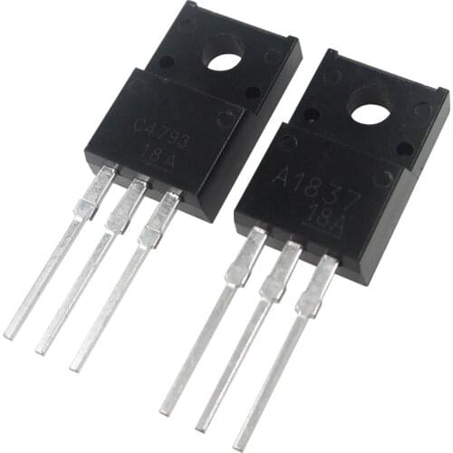 10PCS 10PCS=(5PCS 2SC4793+5PCS 2SA1837) C4793 A1837 230V 1A TO220F new original