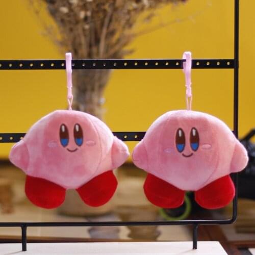 10Pcs/Lot 11CM Kawaii Special Pink Orange Kirby Star Adventure Game Animal Pendant Soft Stuffed Plush Keychain Dolls Kids Toys