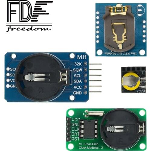 10PCS DS3231 AT24C32 IIC DS1302 NEW Precision Clock Module DS1307 Memory module mini Real Time 3.3V/5V For Raspberry Pi