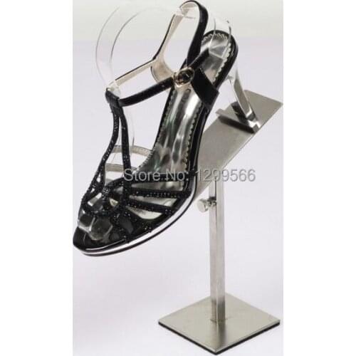 10pcs Wholesale Stainless Steel Shoe stand rack shoes care display holder adjustable high heels Shoe display stand rack C-025