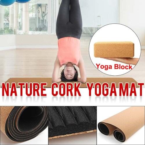 1830*610*6mm Yoga Mat Cork Yoga Block Non Slip Carpet Mat Bodybuilding Fitness Gymnastics Mats Indoor Sports Exercise Fitness