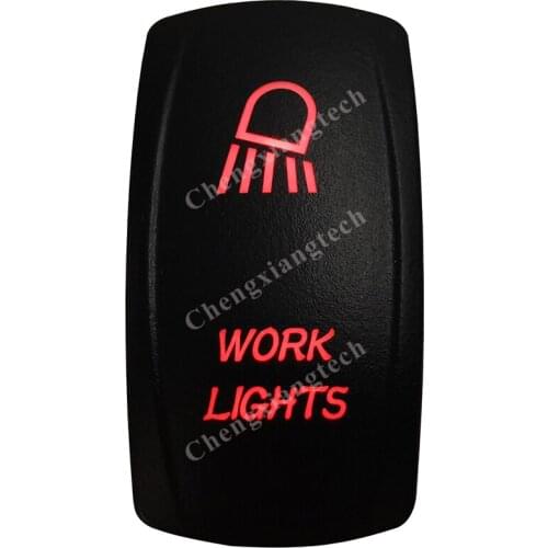 Red Led Car Boat Dashboard Light Rocker Toggle Switch Work Lights 5P ON OFF SPST for Carling ARB Narva 4x4 Style
