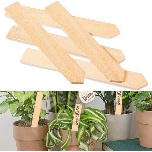 50PCS/Set Plant Seedling Stake Labels Wooden Markers Vegetable Herb Sign Flower Seeding Tag Garden Name Nursery Tags DIY Outdoor