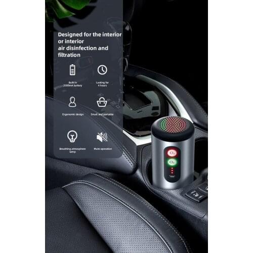 Car Air Cleaner Multi-Layer Composite HEPA Filter Ionic Purifiers for Car Home Office Air Cleaner Air Ionizer