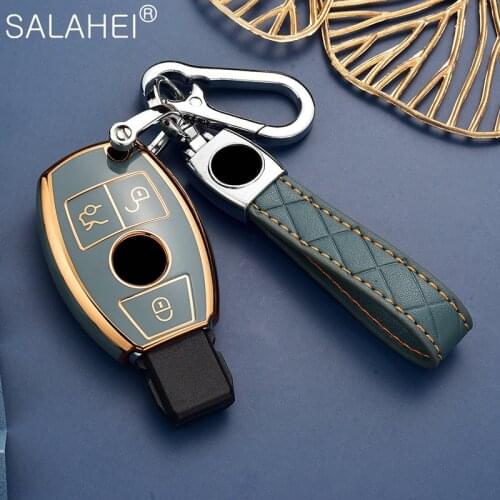 TPU Car Key Case Full Cover Shell Bag For Mercedes Benz W203 W210 W211 W124 W202 W204 AMG A B R G Class GLK GLA GLC GLR Interior