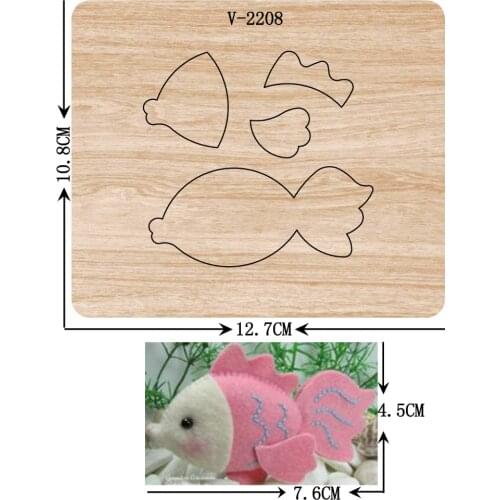 New fish wooden dies cutting dies for scrapbooking Multiple sizes V-2208