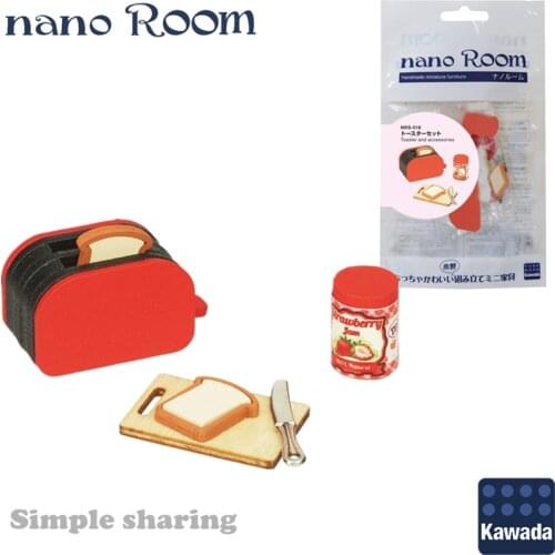 Kawada Nano Room Handmade Miniature Furniture NanoRoom NRS-018 Toaster And Accessories DIY Wooden Assembling Toy