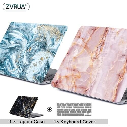 Marble Laptop Case For APPle MacBook Pro Air Retina 11 12 13 15 16 Mac Book 15.4 13.3 Inch Touch Bar Shell Sleeve + Keypad Cover
