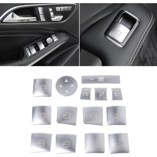 Car Window Glass Lift Button Sticker For Mercedes Benz A B C E GLA CLA GLK GL ML GLE Class