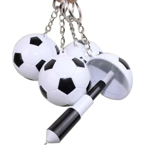 Novelty Stress Reliever Football Styling Ballpoint Pen Key Ring Antistress Developmental Toy for Children Games Kids Funny Plays