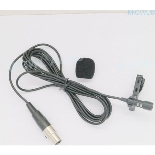 Hot Sell Tie Clip Lapel Microphones for Shure UR24D ULX GLX SLX UT PGX Lavalier Wireless Audio System mini XLR 4Pin MiCWL T60