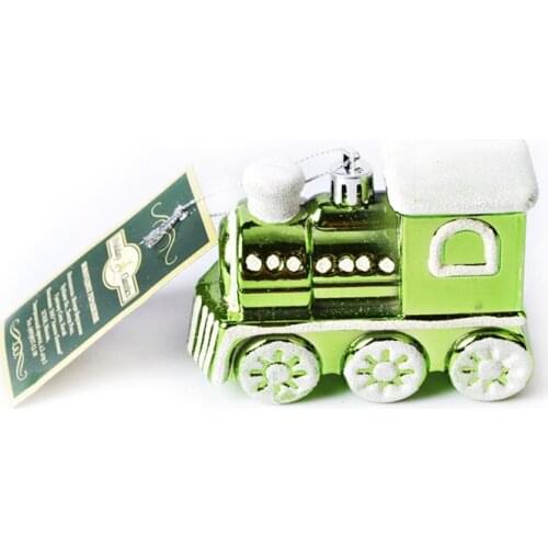 Plastic painted train pendant Christmas tree decoration supplies simulation train ornaments Christmas children DIY decorations