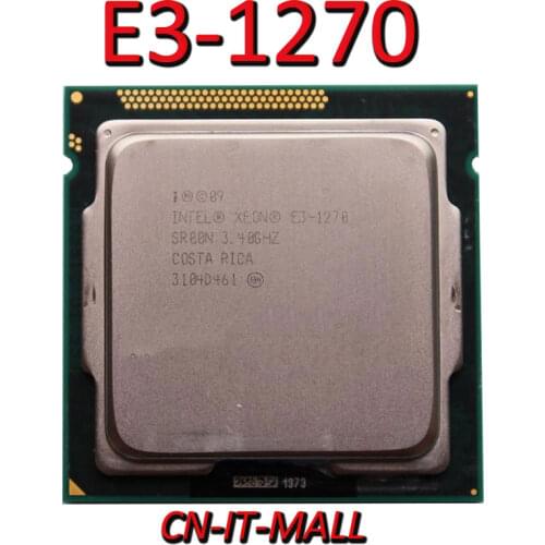 Intel Xeon E3-1270 CPU 3.4GHz 8M 4 Core 8 Threads LGA1155 Processor