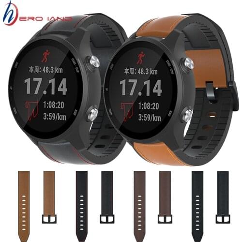 NEW Silicone Leather Watch Band Strap for Garmin Forerunner 245 /Forerunner 645 /vivoactive 3 music Replacement Wrist band strap