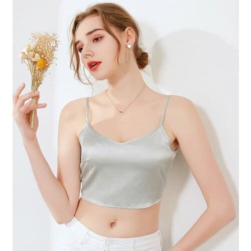 Silk Sling Wipes Bosom Short Vest Female Summer New Crop Mulberry Silk Bra Silk Loose Small Condole Belt Vest