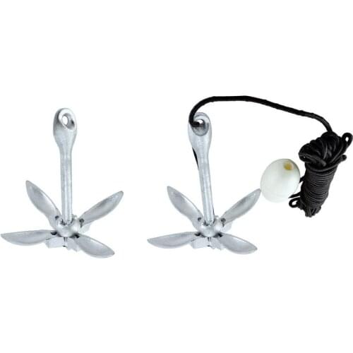 Carbon Steel Folding Grapnel Anchor Mooring Kit for Small Craft and Dinghies