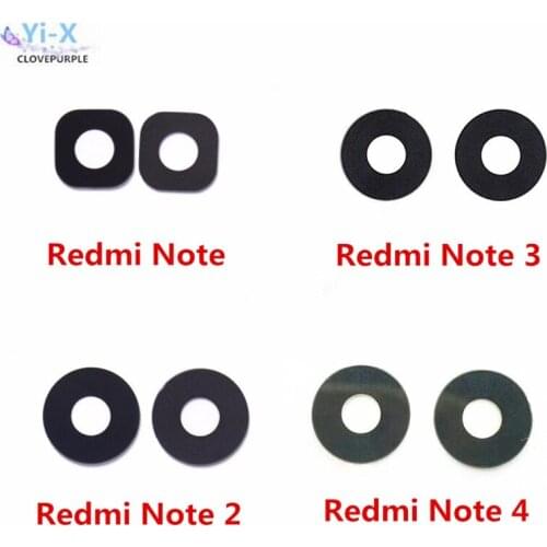 2pcs/lot back rear camera glass lens for Xiaomi Redmi Note 3G/4G Note 2 Note 3 Note 4