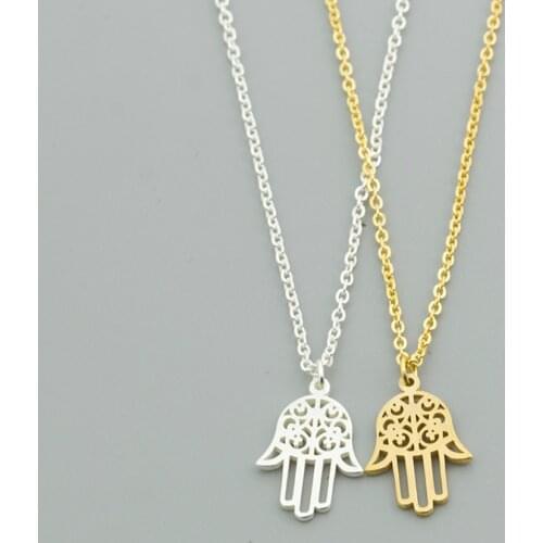 GORGEOUS TALE Fashion Jewelry Unique Style Hollow Magic Hand Charms Engagement Decoration Charming Women Necklace Chain