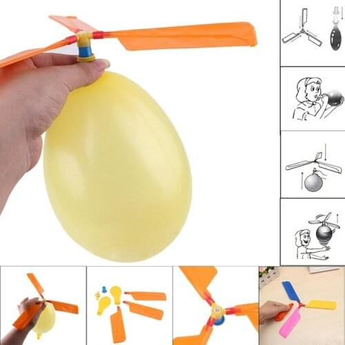 Balloon Helicopter Flying Toy Child Birthday Xmas Party Bag Stocking Filler Gift Classic Balloon Helicopter Sound Outdoor Toy