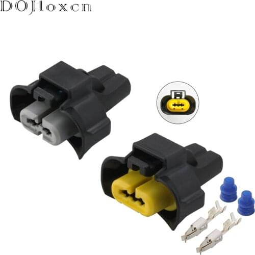 1/5/10/20/50/Sets 2 Pin Waterproof Female Black Connector For Nissan Peugeot Car Headlight Fog Lamp H11 Plug DJ7029T-3.5-21