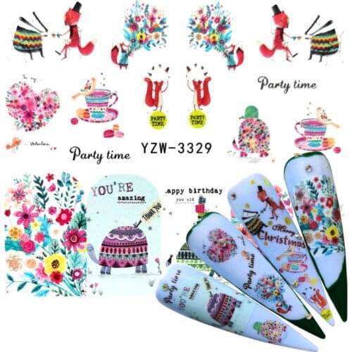 2021 Nail Sticker Black Flower Water Transfer Decal Lace Dream Catcher Design Nail Art Slider Polish Decoration