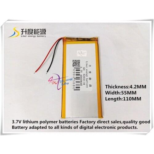3.7V 4000mAH 4255110 Polymer lithium ion / Li-ion battery for tablet pc GPS power bank