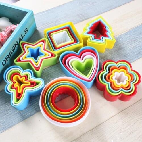 37pcs Cookies Cutter Frame Fondant Biscuit Cake Mould DIY Star Chirstmas Tree Round Heart Flower Mold Cookie Maker
