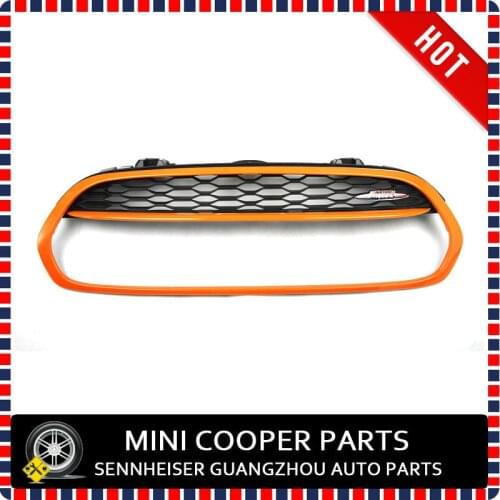 Brand New ABS Plastic UV Protected Mini Ray Style Orange Color Front Grille Surround For mini cooper F56 F55 F57 (1Pcs/set)
