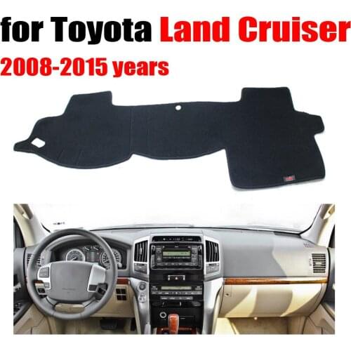 FUWAYDA Car dashboard cover mat for Toyota Land cruiser 2008-2015 Left hand drive dashmat pad dash mat covers dashboard stickers