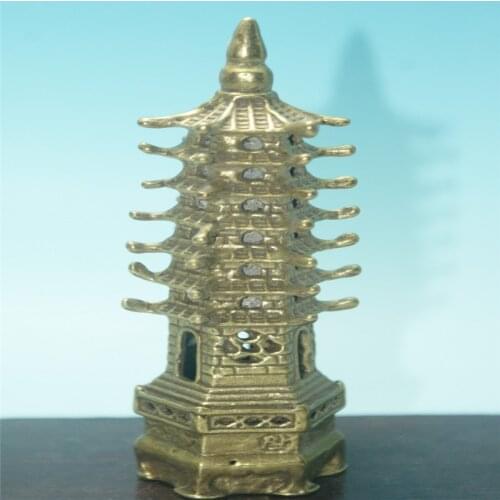 Wenchang tower furnishings furnishings supplies to help students copper tower table decorations