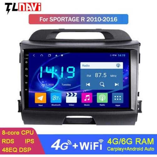 9 INCH IPS DSP CARPLAY 4G+64G Android 9.0 for KIA Sportage R 2010-2016 Auto vehicle car multimedia GPS navigation system