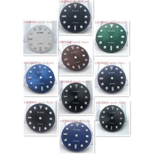 28.5mm sterile dial luminous dial fit NH35 ETA 2824 2836 Miyota 8215 821A Mingzhu DG 2813 3804 Seagull 1612 movement