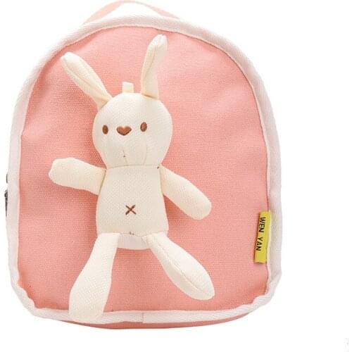 Kids Baby Rabbit Doll Backpack Cartoon Animal Bag Children Girls Boy Soft School Bag Rucksack Kindergarten Shoulder Bag