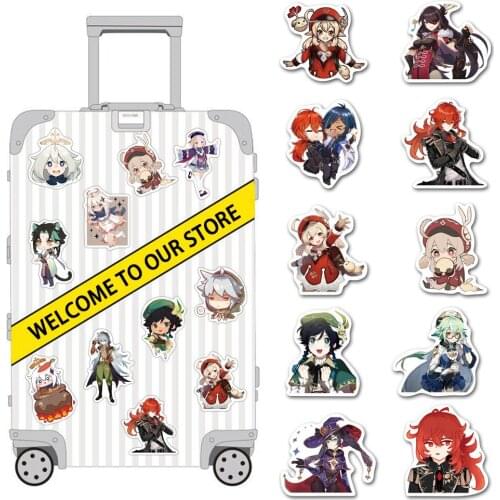 Genshin Impact Cosplay Props Project Anime Cartoon DIY Sticker Waterproof Graffiti Figure 50/Bag Game