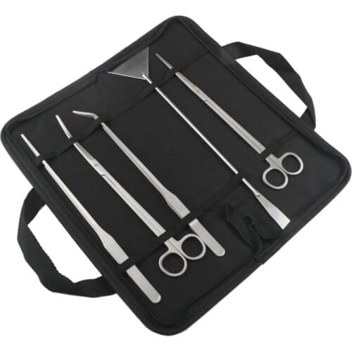 Aquarium Tools Set Plants Tweezers and Scissors Grass Stainless Steel Cleaning Tools Plants Fish Tank Accessories 3,4,5,6pcs/set